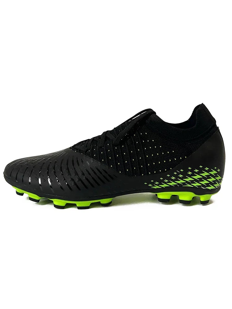 Men's football shoes with long spikes and anti slip turf for indoor training and sports. Five person football shoes for professi