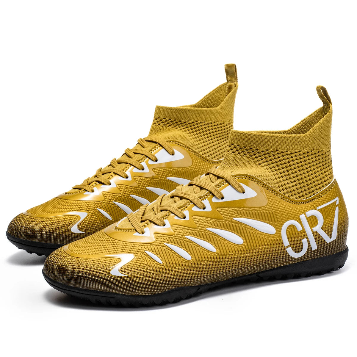 Football shoes with high top, professional competition.