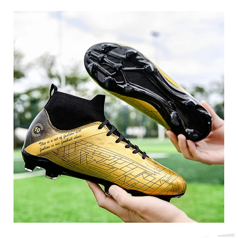 2025 Football Shoes New Men Soccer Shoes Outdoor Non-Slip Professional Football Boots High Ankle Training Shoes Drop Shipping Gr