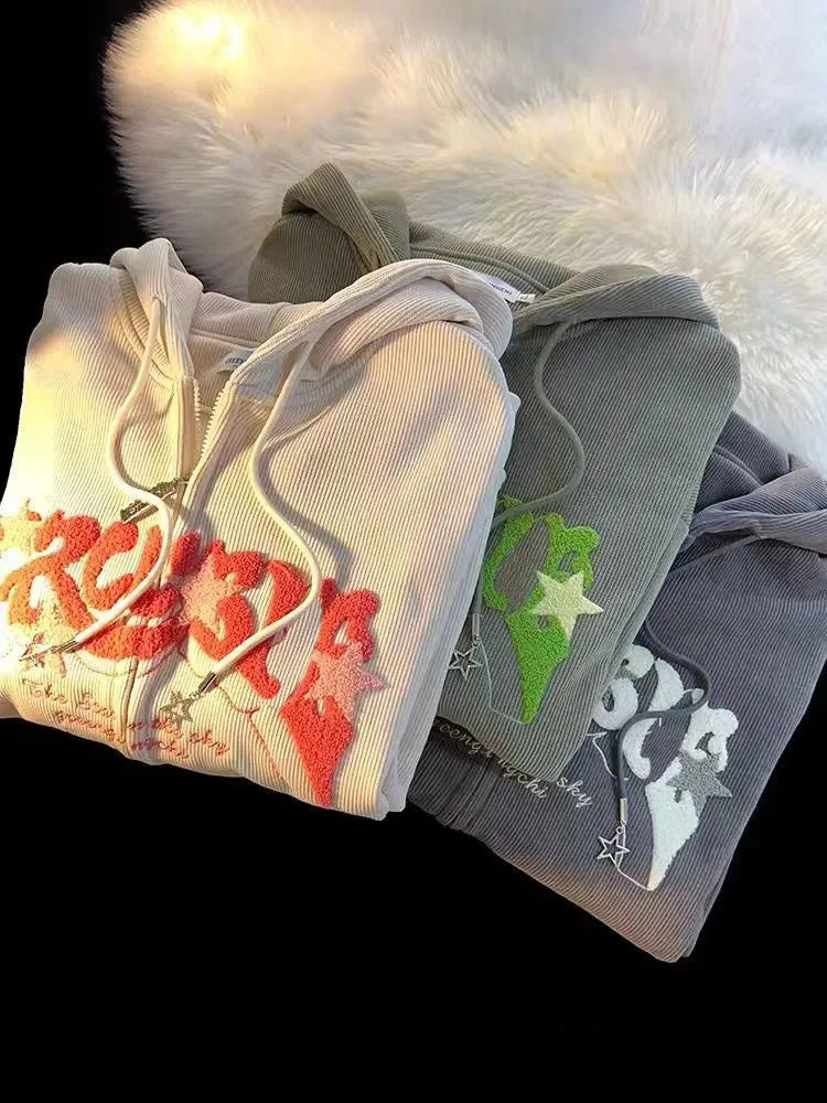 Women: Autumn And Women Zippered Hoodie