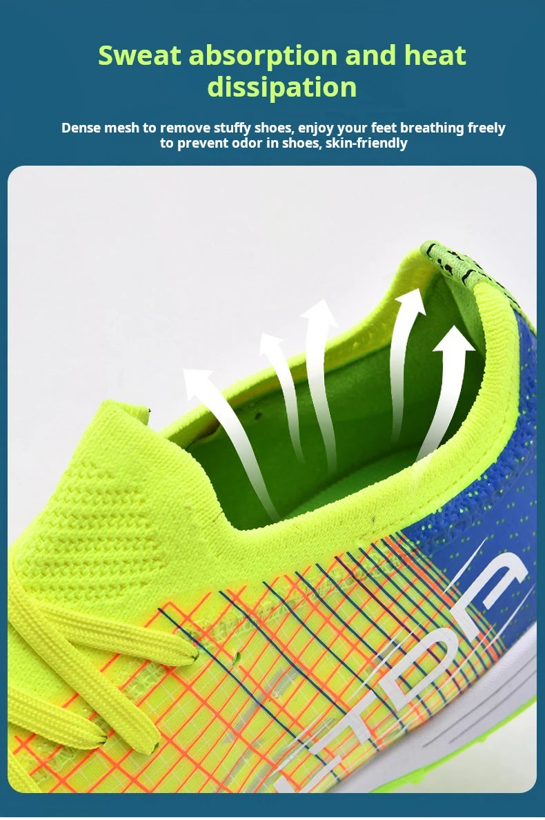 Professional Football Shoes for Athletes Seamless Craftsmanship High Top Soccer Shoes Training Shoes Broken Nails Sizes 34-44