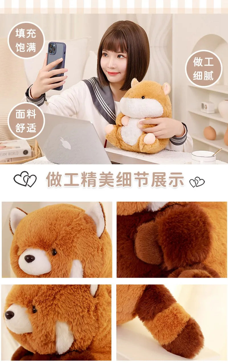 Super Soft Fluffy Hair Stuffed Animals Plushie Plush Raccoon Sloth Koala Hamster Alpaca Dinosaur Hug Toy Doll Birthday Gift