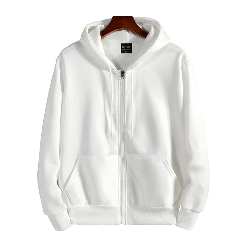 Men And Women: Autumn And Winter Zippered Hoodie