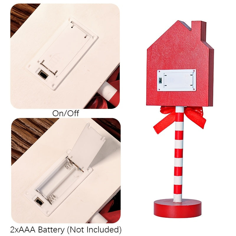 Shenzhi Tech Santa Stop Here LED Sign – Self-Lit Holiday Décor for Porch, Garden & Home